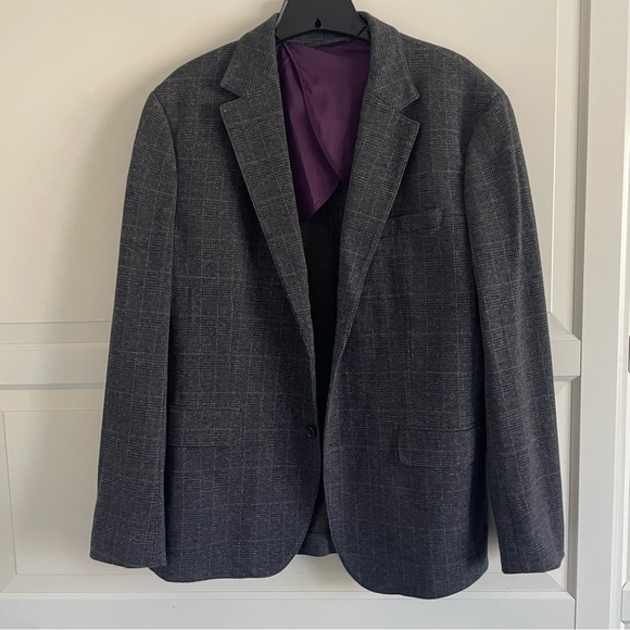 Bonobos Men’s Gray Tweed Athletic Fit One Button Blazer Jacket 20747 - Picture 2 of 11